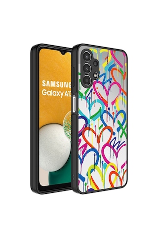 Zore Galaxy Uyumlu A13 4g Kılıf Aynalı Desenli Kamera Korumalı Parlak Mirror Kapak - Süp Süper Anne