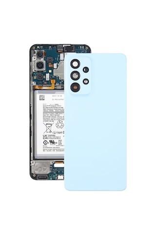 Cbtx Samsung Galaxy Uyumlu A53 5g Sm-a536b Kamera Lens Kapağı Mavi İle Pil Arkakapak