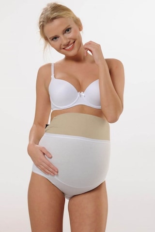 Hmd Underwear Kadın 3'lü Beyaz Pamuklu Yüksel Bel Hamile Lohusa Külot & Rahat Doku -hmd1413-3 Beyaz