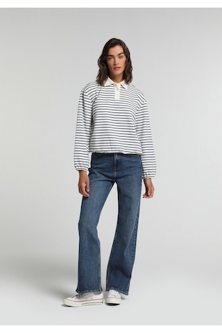 Colin's Colins Regular Fit Polo Yaka Çizgili Kadın Mavi Sweatshirt Cl1081731 Q1.v1 Inv İndigo