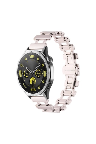 Huawei Gt2 46mm Uyumlu Wnx- Krd-96 22mm Metal Kordon-gümüş