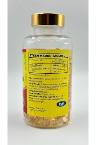Vitapol CLA L- Karnitin Takviye Edici Gıda 100 Kapsül