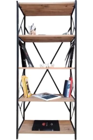 Rafburada Rafburada® 5 Katlı Kitaplık, Dekoratif Kitaplık, Ahşap Kitaplık.
