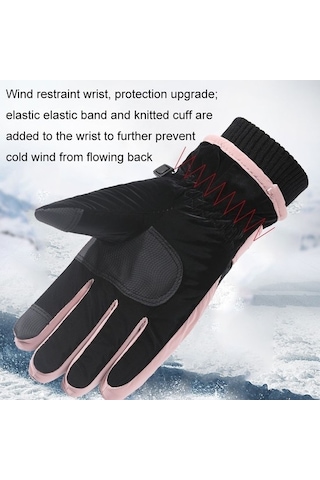 Jzcat 1 Çift Wz-204 Rüzgar Geçirmez Ve Sıcak Tutan Eldiven - Siyah