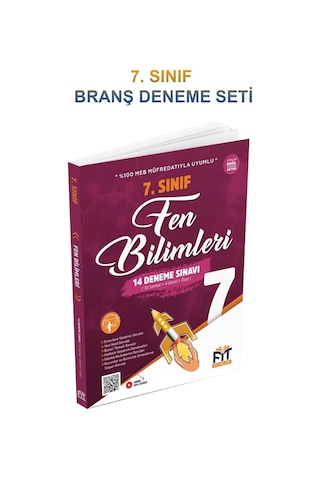 7. Sınıf Branş Deneme Seti Türkçe, Matematik, Fen, İngilizce, Sosyal Bilgiler Deneme Seti Kitabı