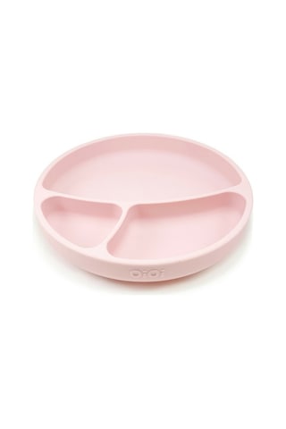 Oioi Porsiyon Vakum Tabanlı Silikon Tabak Pembe