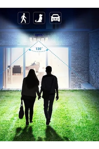 300 Led Güneş Enerjili 3 Mod Kumandalı 3 Metre Kablolu Kaliteli Sensörlü Solar Sokak Lambası 1
