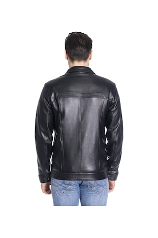 Derinss Der166 Hakiki Deri Erkek Siyah Mont