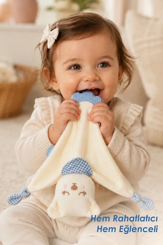 Babyjem Diş Kaşıyıcılı Sevimli Uyku Arkadaşım Mavi