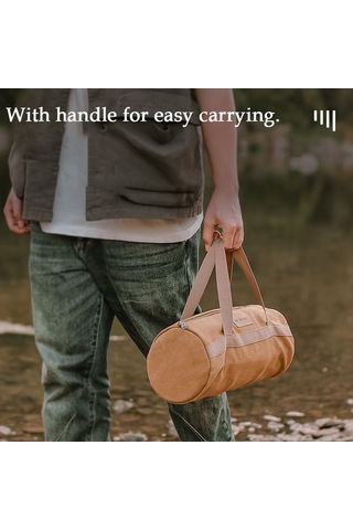 Tongxida Kamp Çadırı Çivisi Saklama Çantası - 350x150mm Haki Haki