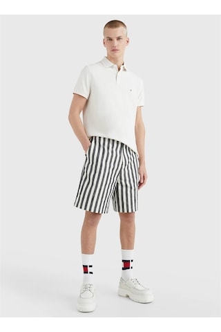 Tommy Hilfiger Tommy Hılfıger Erkek T-shırt Mw0mw17770-ac0 Beyaz
