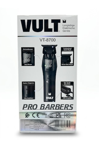 Vult Vt-8700 Saç Sakal Tıraş Makinesi 5 Kademe İnce Kesim
