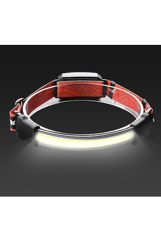 Cob Yüksek Işıklı Led Far Usb Şarjlı Kafa Lambası Siyah