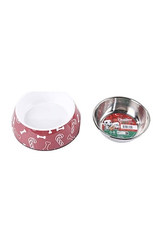 M-pets Christmas Melamin Metal Kedi Ve Köpek Mama Kabı 350 Ml 244-51045.01