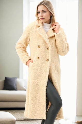 Z9775 Dewberry Bayan Palto-bej Bej
