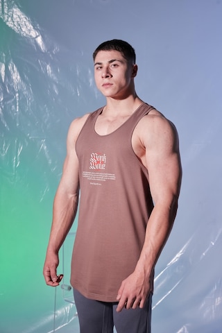 Woof Gym Monk Mode Baskı Klasik Atlet - Kakao
