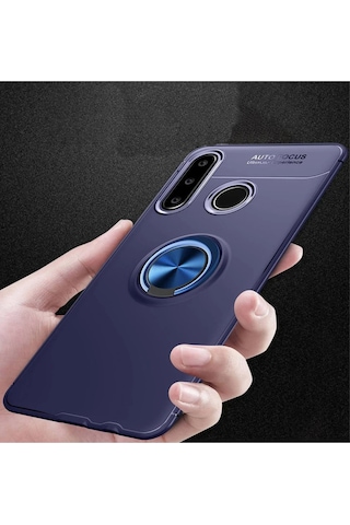 Cosmotex Newface Huawei Y6p Kılıf Range Yüzüklü Silikon - Mavi