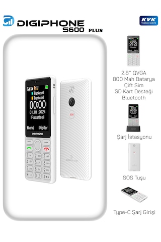 Digİphone Uyumlu S600 Plus Tuşlu Cep Telefonu Distribütör Garantili