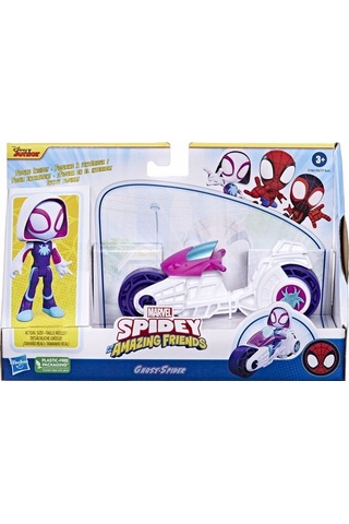 Spider And His Amazing Friends Motosiklet Ve Figür Miles Spider