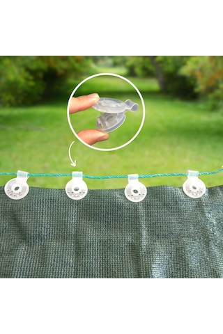 Beyaz Plastik Kuş Gözü Gölgeleme Ağı Ve Branda Klipsi 20 Adet