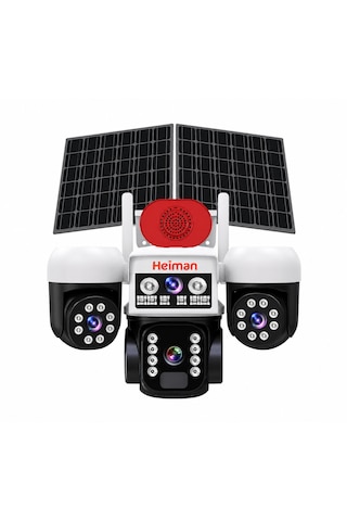 Hm-928 3 Kameralı 3ptz Sim Kartlı Güneş Panelli Solar 6mp Ptz Kamera