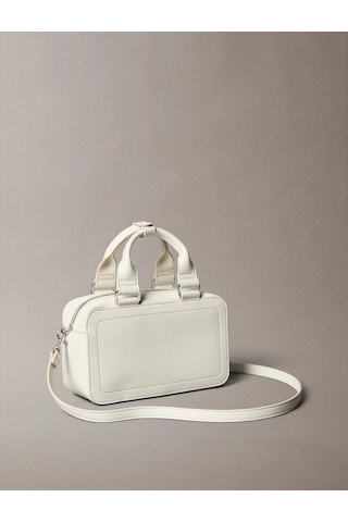Calvin Klein Bold Ck Bauletto Kadın Krem Çapraz Çanta-12234 Krem