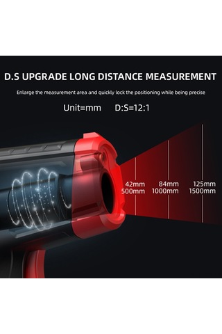 Aubyhe Habotest Ht641b+ Kızılötesi Sıcaklık Ölçer -50 600 C, Kişisiz Nesne Yüzeyi Ölçümü, Laser Yardımıyla, Siyah+kırmızı Pil Yok