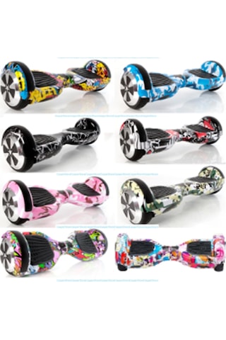 Smartstore Desenli Smart Scooter Elektrikli Kaykay Hoverboard Grafiti A.Dnge