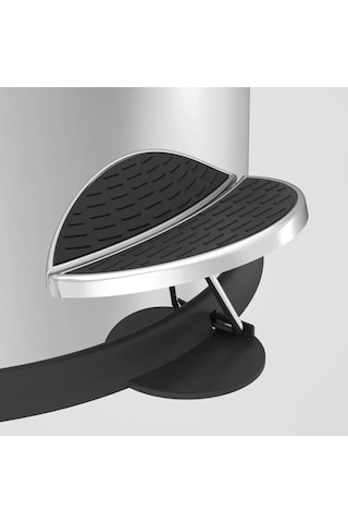 Paslanmaz Metal Pedallı Çöp Kovası 12 Lt Siyah 412401 Siyah