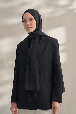 Armanda Krep Jakar Prizma Desen Şal - 70 X 190 Siyah