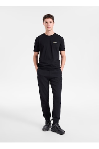 National Geographic N6wm-ea4097 Siyah Erkek Relaxed Fit Örme Sweatpant