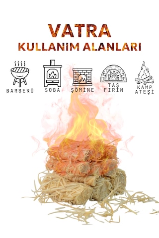 Vatra Doğal Şömine Ve Mangal Tutuşturucusu 10 Adet