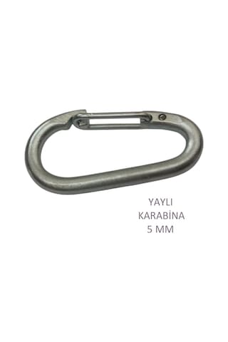 Karabina, Yaylı, 5 Mm, Askı, Çengel, Kanca, Anahtarlık
