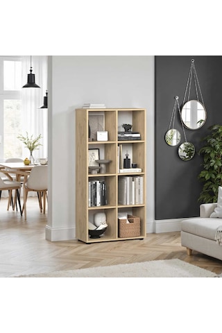 Cubic Kitaplık Florida Meşe 70x140,5x30 Cm Kahverengi