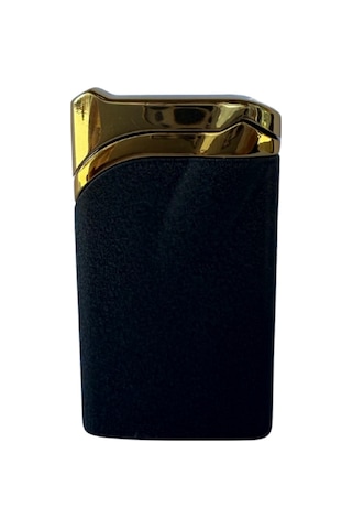 Premiumquality Tek Torch Pürmüz Mat Siyah Gold Metal Puro Çakmağı - Tr8635