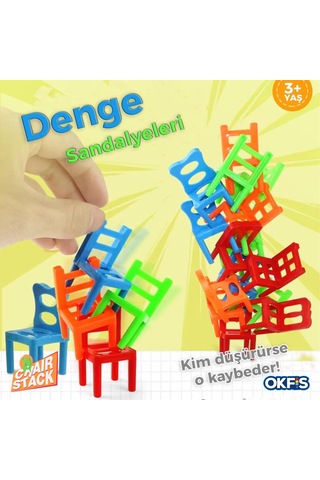 Chair Stack Eğitici Sandalye Denge Oyunu