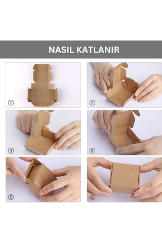 Kilitli E-ticaret Hediye Kutusu, Kraft Karton Kargo Paketleme Kutusu, 25 Adet, 10x10x5 Cm 25 Adet
