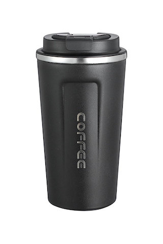 Hombey Akıllı Sıcaklık Gösteren 304 Çelik Termos Bardak, Dokunmatik Ekran, Çift Katlı Vakumlu, Araçta Kullanıma Uygun, Siyah 510ml Siyah