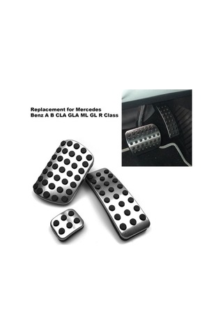 Besthome1 Mercedes Otomatik Vites Pedal Seti: Metal Gövde, Gaz Fren Dinlenme Bölgesi, Lastik Üstü Üçlü Pedal Takımı