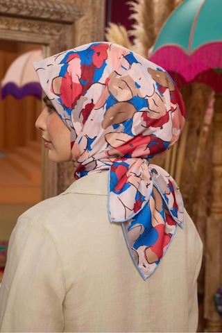 İpekhan Marrakech Koleksiyon Soft Eşarp 1209 - 13 Bordo/mavi Bordo-mavi-13