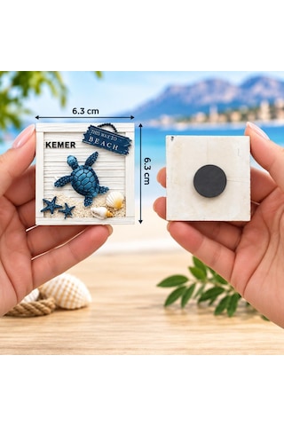 Magnet Kemer Buzdolabı Süsü Antalya Hatıra Magnet Kaplumbağa Temalı Turistik Hediyelik