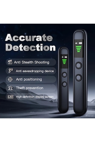 Honeybeeshop Siyah Covert Kameralı Bulucu Anti Spy Rf Sinyal Tarama Cihazı Gps Takip Kablosuz Şarj Taşınabilir