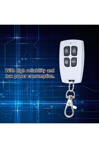 Dianziye 433mhz 1527 Protokolü 4 Tuşlu Kablosuz Kumanda Güvenlik/çıkış/evde/acil - Ağ Geçidi İle Çalışır - Cr2032 Pil Dahil
