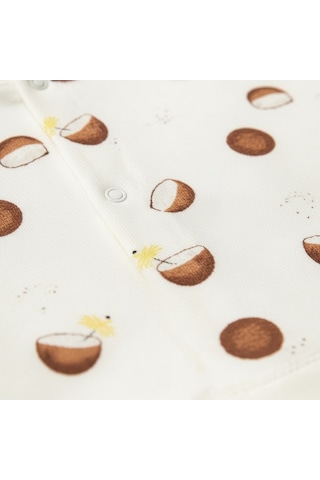 Ürünya Yenidoğan Coconut Desenli 5 Li Set - Beyaz