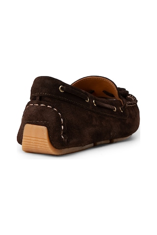 Deery Kadın Hakiki Süet Kahverengi Püsküllü Loafer - Dl506zkhvc01