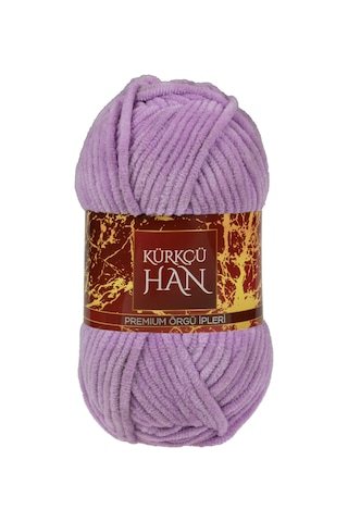 Kadife Örgü İpi 50gr %100 Polyester Yumuşak Pofuduk Koyu Lila