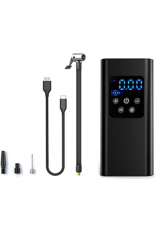 Yaozixa 12v Usb Şarj Edilebilir El Tipi Pompa, 150psı Maksimum Basınç, Otomobil/motosiklet/bisiklet/toplar İçin, 2x2000mah Pil, St-5525 Siyah