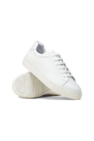 Deery Erkek Hakiki Deri Beyaz Sneaker Ayakkabı - 02018mbyzc01 Beyaz