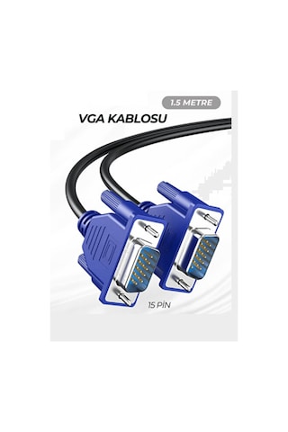 Vga Kablo 1.5 Metre Vga Görüntü Kablosu Monitör Kasa Arası