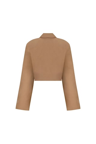 Whenever Company Camel Renk Koton Crop Ceket Camel